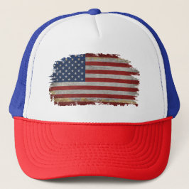 AMERIKANISCHER FLAG DISTRESSETER PATRIOTISCHER GES TRUCKERKAPPE