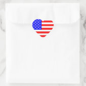 AMERIKANISCHER FLAG HERZ Herz-Aufkleber (Tasche)