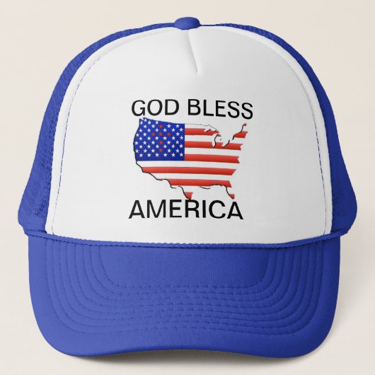 AMERIKANISCHER FLAG/MAP HUT TRUCKERKAPPE (Vorderseite)