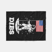 Amerikanischer Flagge Astronaut Raum 4. Juli Ameri Fleecedecke (Vorderseite (Horizontal))