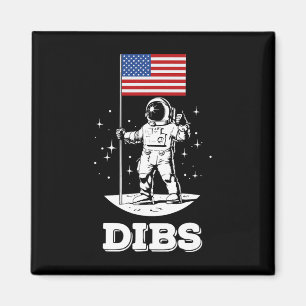 Amerikanischer Flagge Astronaut Raum 4. Juli Ameri Magnet