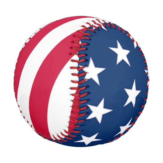 Amerikanischer-Flagge-Baseball Baseball (Schrägansicht)