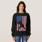Amerikanischer-Flagge-Baseball Sweatshirt (Vorne ganz)