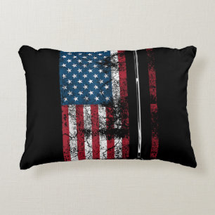 Amerikanischer Flagge Billardstock Süßes Tischspie Dekokissen