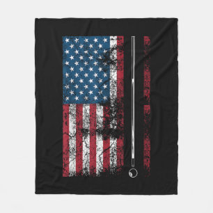 Amerikanischer Flagge Billardstock Süßes Tischspie Fleecedecke