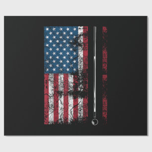 Amerikanischer Flagge Billardstock Süßes Tischspie Geschenkpapier