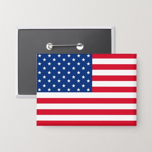 Amerikanischer-Flagge-Button  Button (Vorderseite/Rückseite)