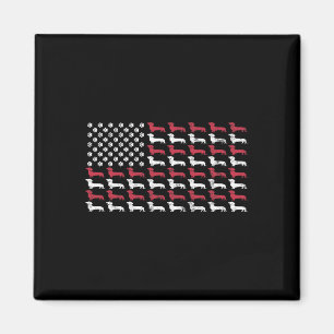 Amerikanischer Flagge Dachshund Patriotischer Hund Magnet