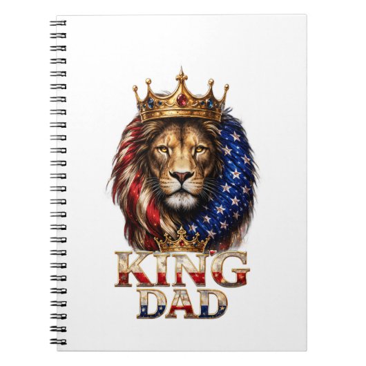 Amerikanischer Flagge Dad Löwe Notizblock (Vorderseite)