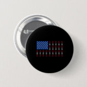 Amerikanischer-Flagge-Disc-Golf-Spieler Männer Fra Button (Vorne & Hinten)