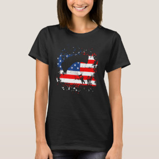 Amerikanischer Flagge Fallschirmspringen Hobby Pat T-Shirt