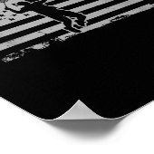 Amerikanischer Flagge Federball Badminton Poster (Ecke)