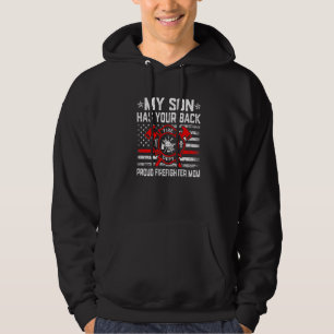 Amerikanischer-Flagge-Feuerwehrmann Mein Sohn hat Hoodie