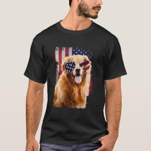 Amerikanischer Flagge Golden Retriever Träume Lust T-Shirt