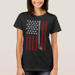 Amerikanischer Flagge Golfer 4. Juli Männer Golf A T-Shirt