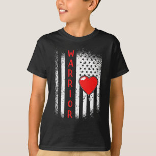 Amerikanischer-Flagge-Herzkrankheit-Kämpfer  T-Shirt