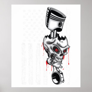 Amerikanischer Flagge Kolben Muskelauto 6 Poster