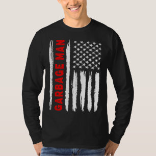 Amerikanischer Flagge Müllmann US USA Fahne T-Shirt