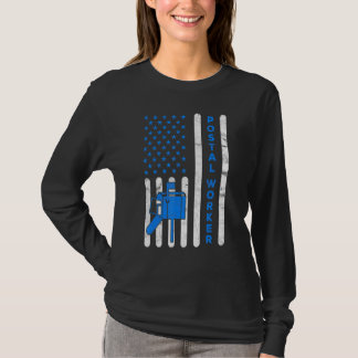 Amerikanischer Flagge Postzusteller Zustellung Bri T-Shirt