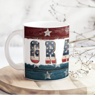 Amerikanischer-Flagge-Rot-Weiß-Blau-Opa-Kaffeetass Kaffeetasse