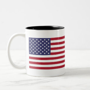 Amerikanischer Flagge Rot Weiß Blau Sterne Streife Zweifarbige Tasse