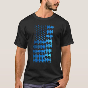 Amerikanischer Flagge Salzwasserfisch Für Männer V T-Shirt
