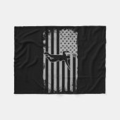 Amerikanischer Flagge Shuttle Badminton Fleecedecke (Vorderseite (Horizontal))