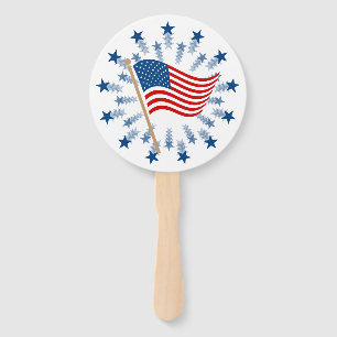 Amerikanischer Flagge Sternenburst Feuerwerk 4. Ju Fächer
