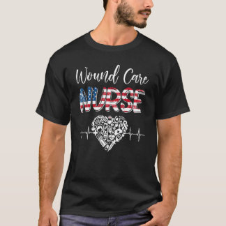 Amerikanischer Flagge Stethoskop Wundversorgung Kr T-Shirt