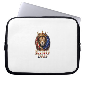 Amerikanischer Flagge Vater Löwe  Laptopschutzhülle