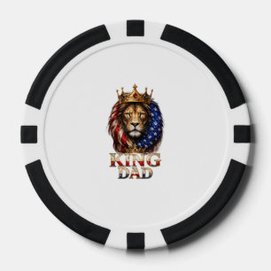 Amerikanischer Flagge Vater Löwe Pokerchips