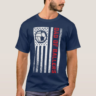 Amerikanischer Flagge Vater von Ballers Volleyball T-Shirt