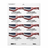 Amerikanischer Flagge Wellenförmiger Firmenname  (Vorne)