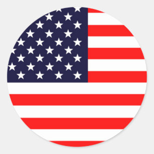 Amerikanischer Flaggen-Aufkleber Runder Aufkleber