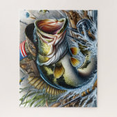 Amerikanischer Flaggen-Barsch Puzzle (Vertikal)