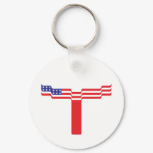 Amerikanischer Flaggen-Buchstabe T-Monogramm