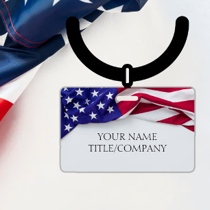 Amerikanischer Flaggen Firmenname ID Ausweis