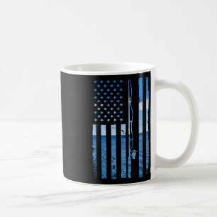Amerikanischer Flaggen-Fisch-Angler-Fischer-Lustig Kaffeetasse