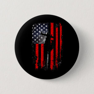 Amerikanischer Flaggen-Freileitungsmonteur Patriot Button