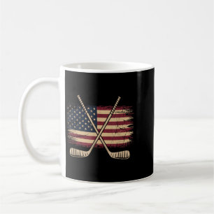 Amerikanischer Flaggen-Hockey Kaffeetasse