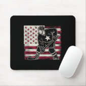 Amerikanischer Flaggen-Hockey Mousepad (Mit Mouse)
