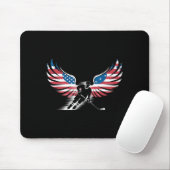Amerikanischer Flaggen-Hockey Mousepad (Mit Mouse)