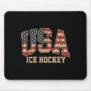 Amerikanischer Flaggen-Hockey Mousepad