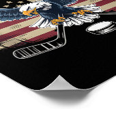 Amerikanischer Flaggen-Hockey Poster (Ecke)
