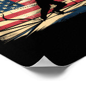 Amerikanischer Flaggen-Hockey Poster (Ecke)