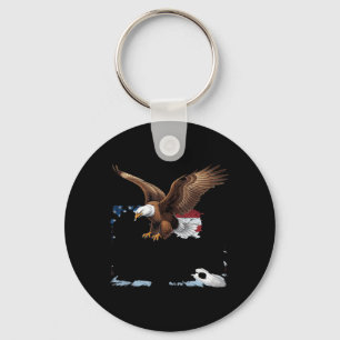 Amerikanischer Flaggen-Hockey Schlüsselanhänger
