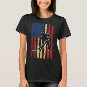 Amerikanischer Flaggen-Hockey T-Shirt