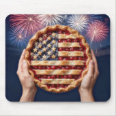 Amerikanischer Flaggen-Kirschkuchen Mousepad (Vorne)