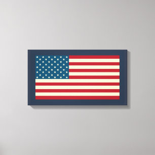Amerikanischer Flaggen-Kunstdruck auf Leinwand