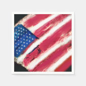 Amerikanischer Flaggen-Papier-Tischdeckchen Serviette (Vorderseite)